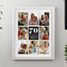 Personalised 70th Birthday Photo Frame with Photo Upload