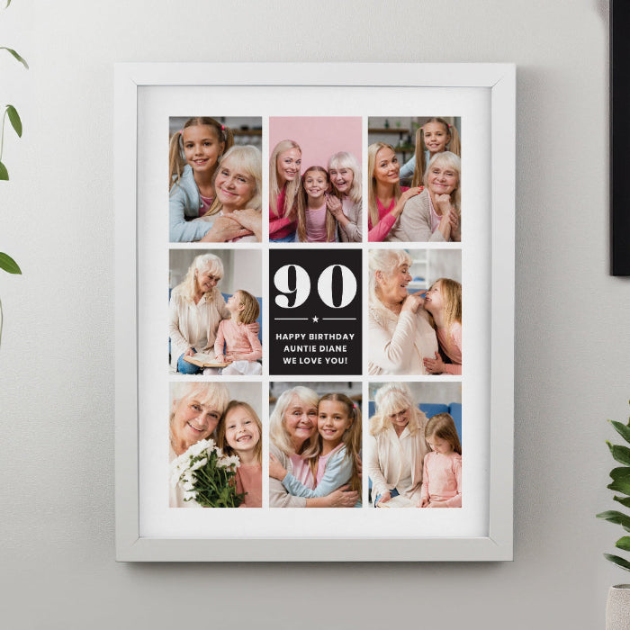 Personalised 90th Birthday Photo Frame with Photo upload