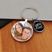You & Me Charm Photo Upload Keyring
