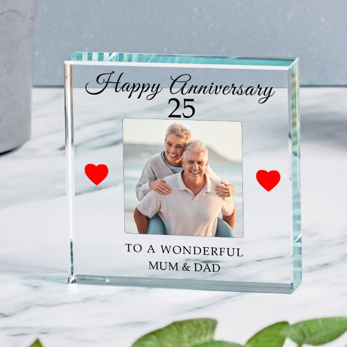 Personalised 25th Anniversary Photo Gift Plaque