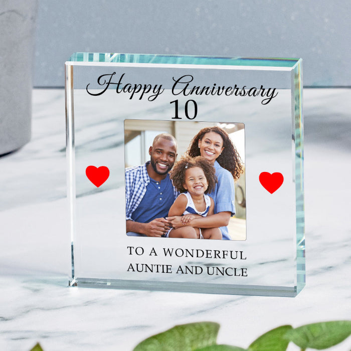 Personalised 10th Anniversary Photo Gift Plaque