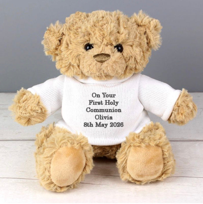 Personalised Holy Communion Teddy Bear - Any Message