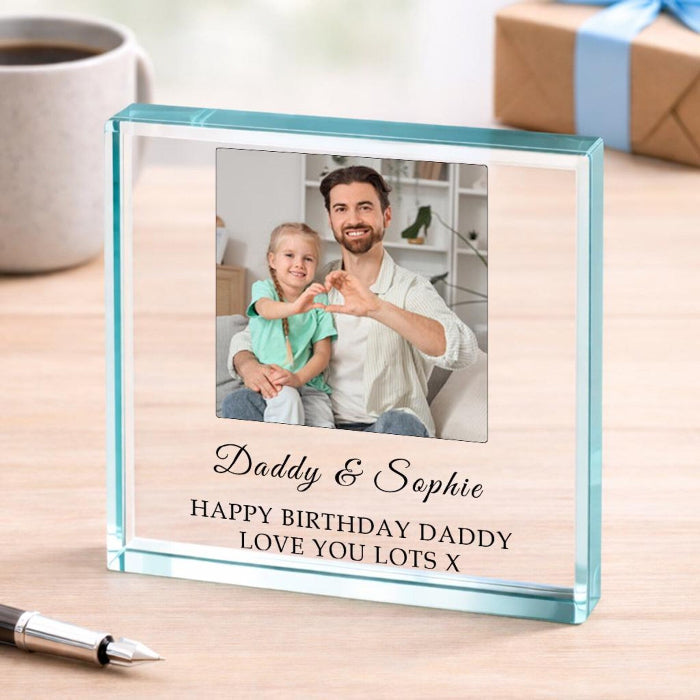 Personalised Dad Photo Gift Plaque - Any Message