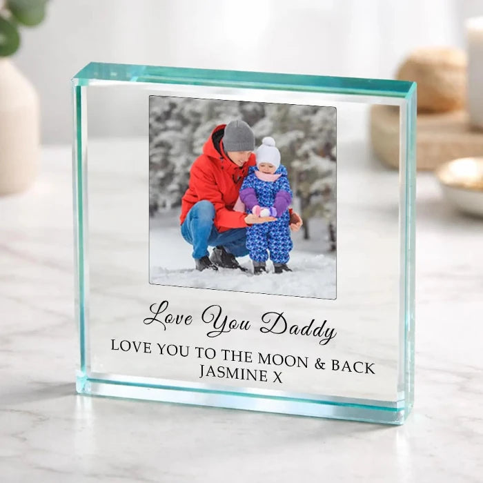 Personalised Dad Photo Gift Plaque - Any Message