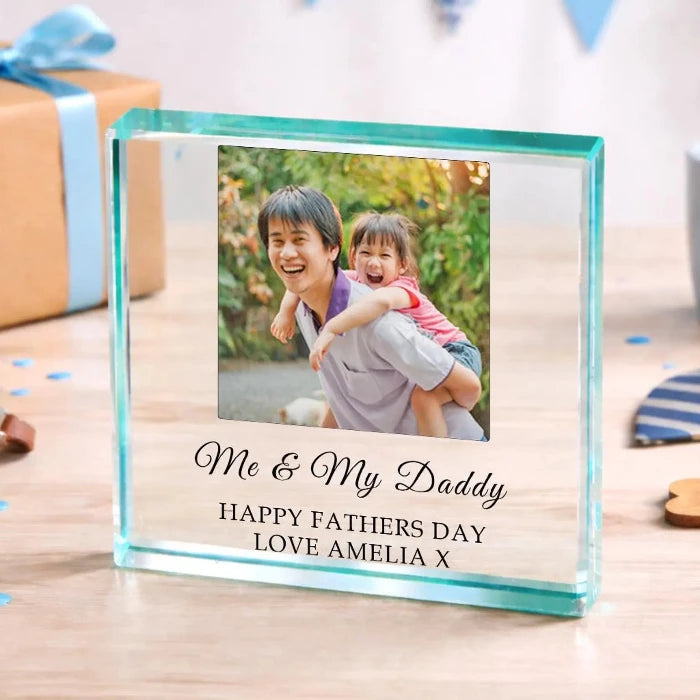 Personalised Dad Photo Gift Plaque - Any Message