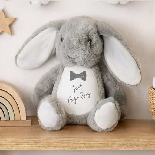 Personalised Page Boy Bunny Soft Toy - Bow Tie