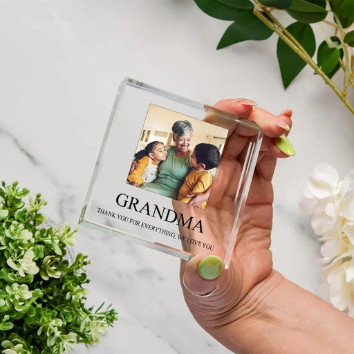 Personalised Grandma Photo Gift Plaque - Any Message