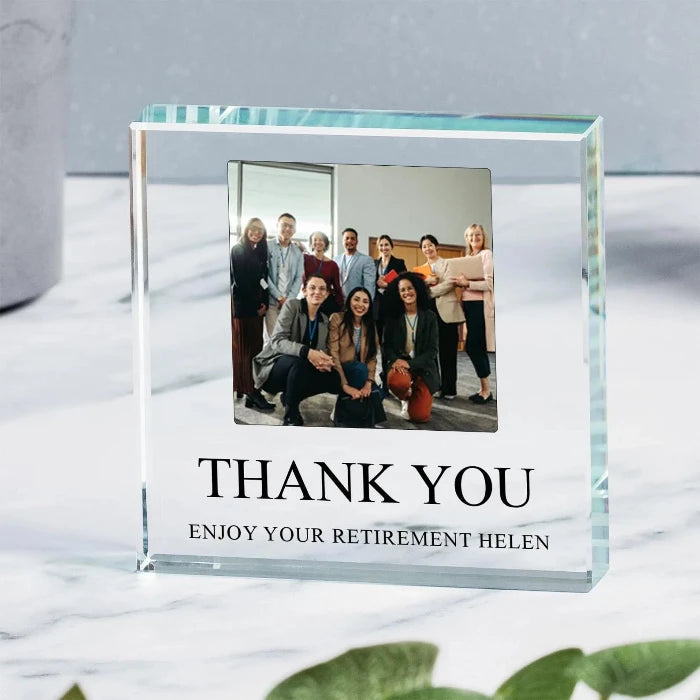 Personalised Retirement Photo Gift Plaque - Any Message