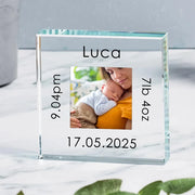 Personalised New Baby Photo Gift Plaque