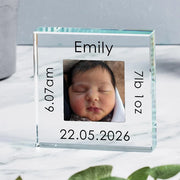 Personalised New Baby Photo Gift Plaque