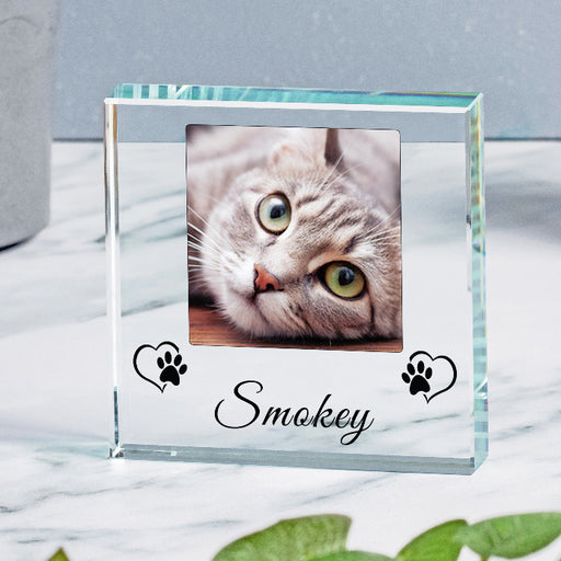 Personalised Cat Name Photo Gift Plaque