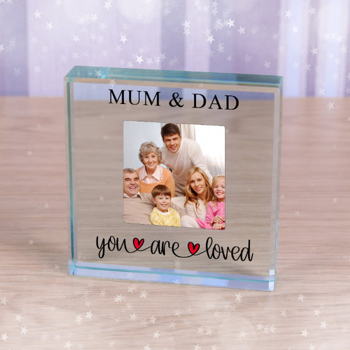 Mum & Dad You Are Loved Photo Gift Plaque