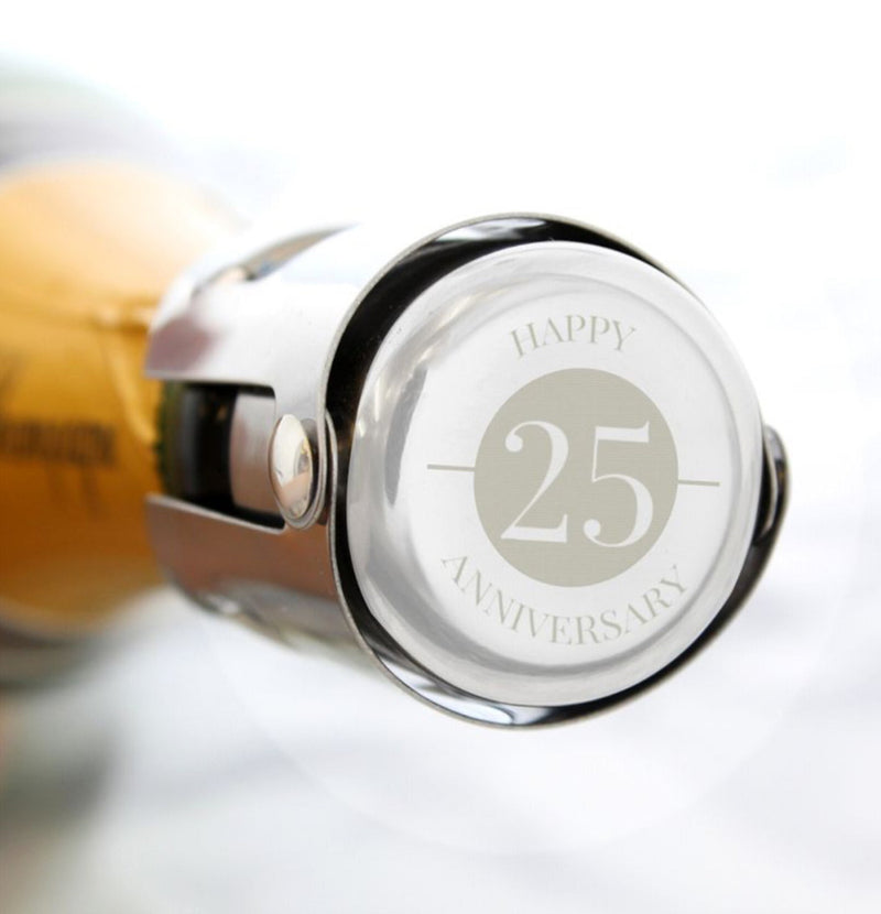 Happy 25th Anniversary Bottle Stopper