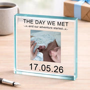 The Day We Met Daddy Photo Gift Plaque