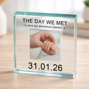 The Day We Met Daddy Photo Gift Plaque