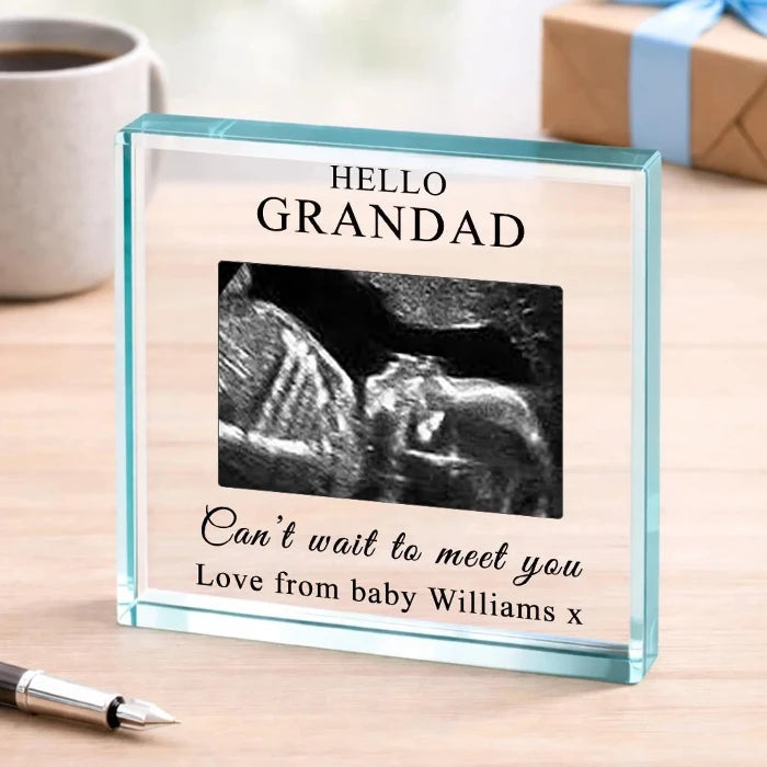 Baby Scan Photo Gift Plaque - Can't Wait To Meet You