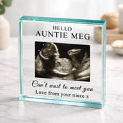 Baby Scan Photo Gift Plaque - Can't Wait To Meet You