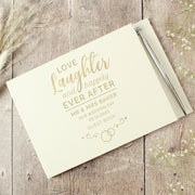 Personalised Happily Ever After Wedding Guest Book & Pen