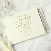 Personalised Happily Ever After Wedding Guest Book & Pen