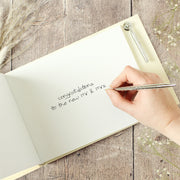 Personalised Black & Gold Wedding Guest Book - Any Text