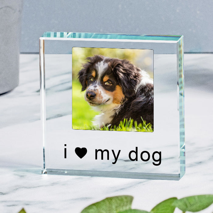 I Love My Dog Photo Gift Plaque