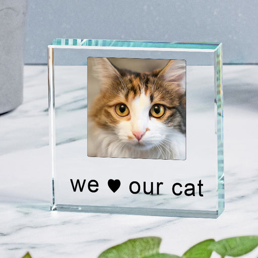 We Love Our Cat Photo Gift Plaque