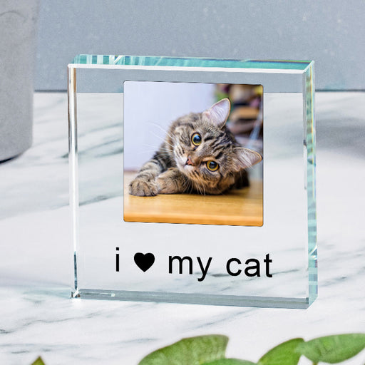 I Love My Cat Photo Gift Plaque