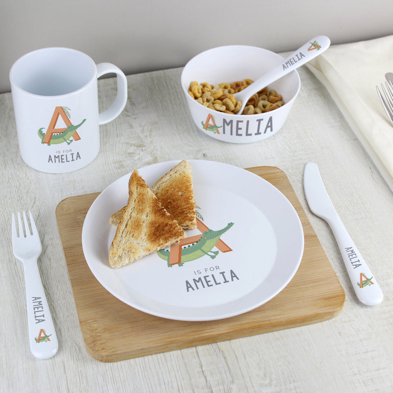 Personalised Animal Alphabet Breakfast Set