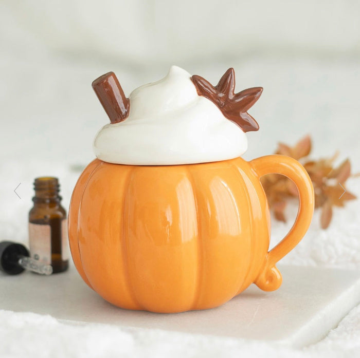 Pumpkin Cream Lidded Oil Burner & Wax Melt Warmer