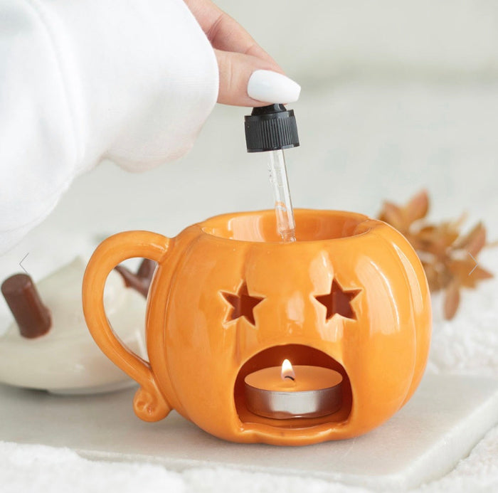 Pumpkin Cream Lidded Oil Burner & Wax Melt Warmer