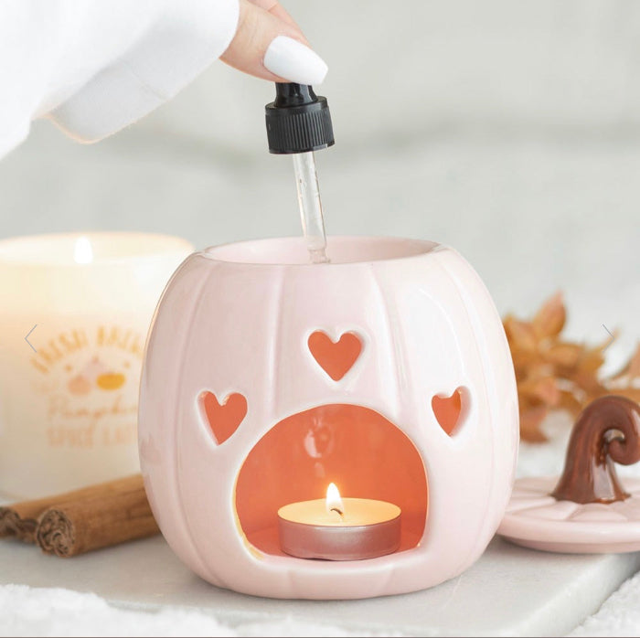 Pink Curly Pumpkin Oil Burner - Home Decor