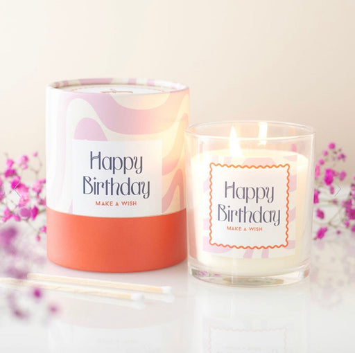 Happy Birthday Vanilla Cake Candle - Birthday Gift For Her
