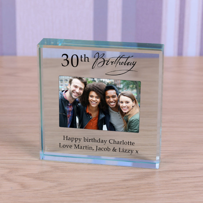 Personalised 30th Birthday Photo Gift Plaque