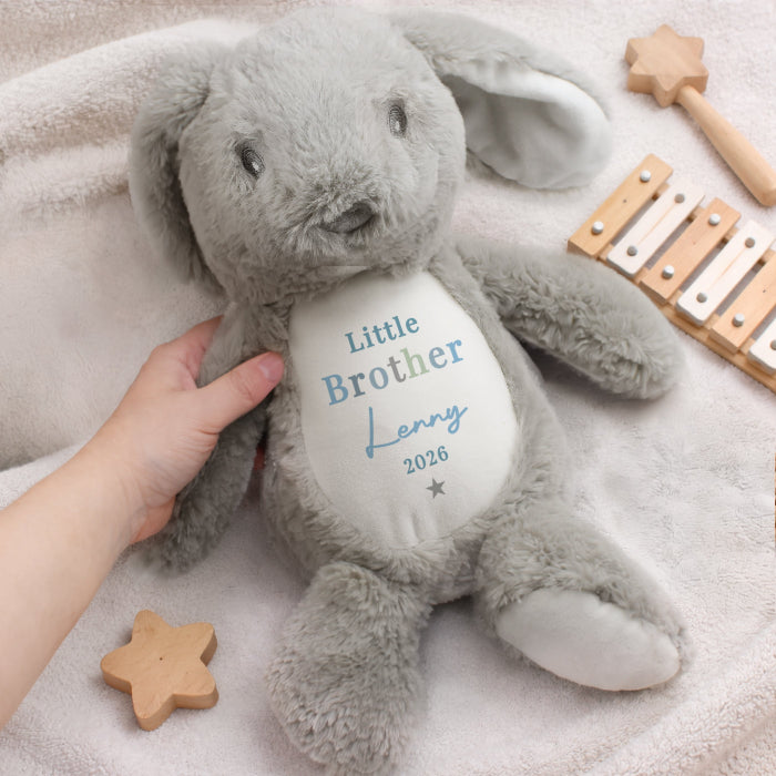 Personalised Big or Little Brother Bunny Teddy