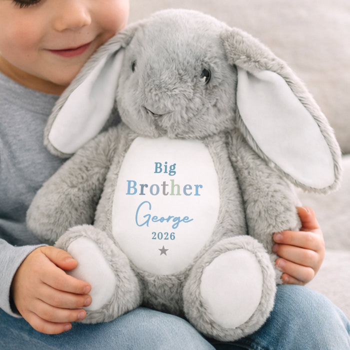 Personalised Big or Little Brother Bunny Teddy