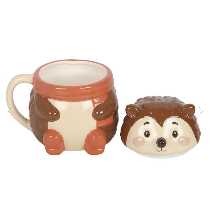 Hazel Hedgehog Lidded Mug - Autumn Kitchen Home Decor