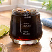 Engraved Measures Whisky Tumbler Glass