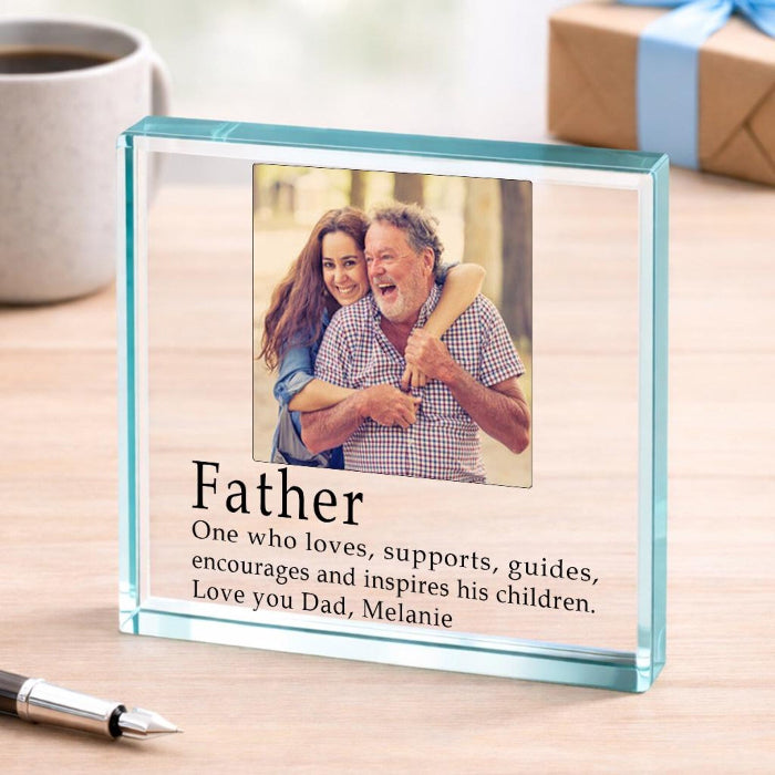 Definition of a Dad Photo Gift Plaque
