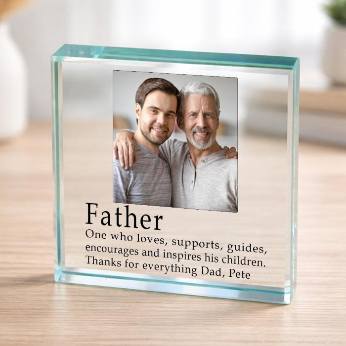 Definition of a Dad Photo Gift Plaque