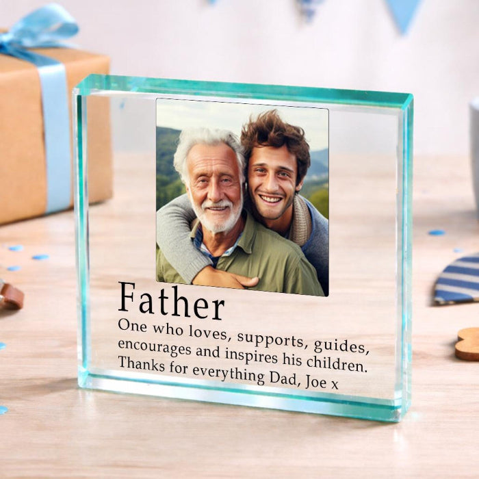 Definition of a Dad Photo Gift Plaque