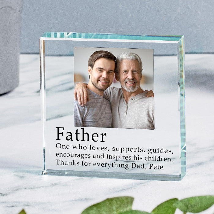 Definition of a Dad Photo Gift Plaque