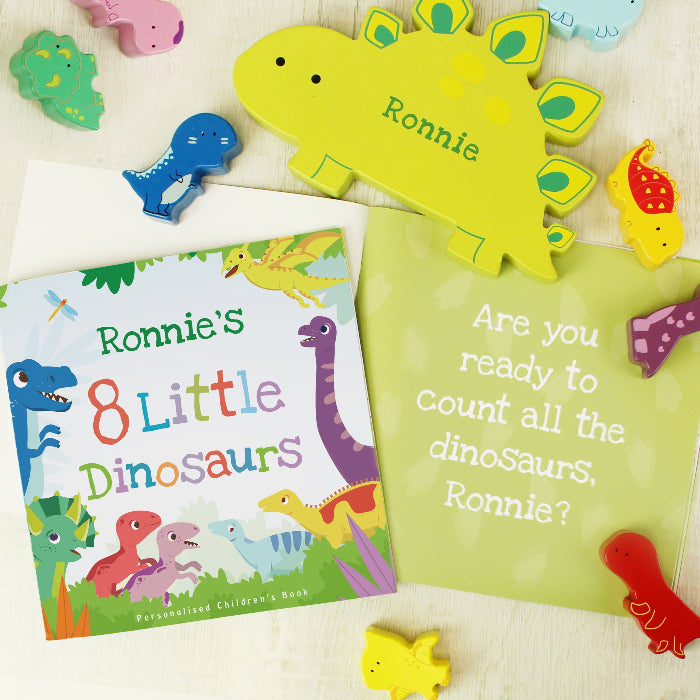 Personalised Dinosaur Story Book & Stacking Toy