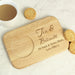 Personalised Tea & Biscuits Wooden Coaster Tray Board