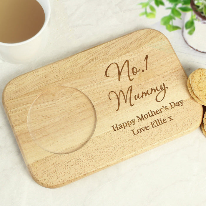 Engraved No.1 Mummy Tea & Biscuits Board