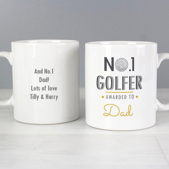 Personalised Dad No.1 Golfer Mug