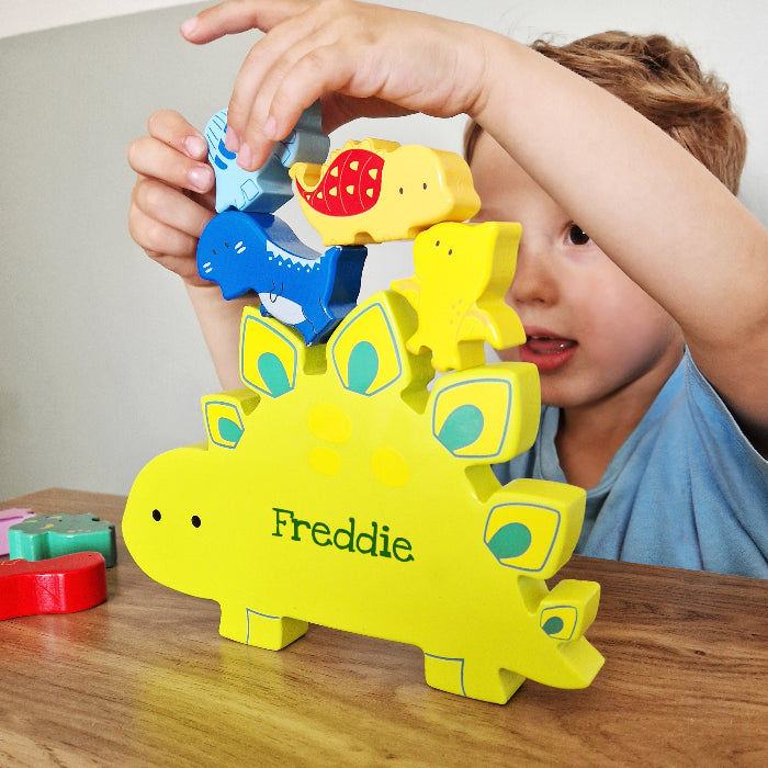 Personalised Dinosaur Story Book & Stacking Toy