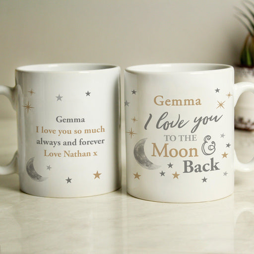 Personalised Love You To The Moon And Back Mug