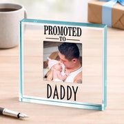 First Father’s Day Photo Gift Plaque - Promoted To Daddy
