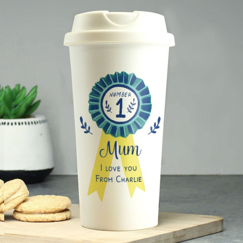 Personalised Number 1 Mum Award Travel Mug