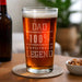 100% Unfiltered Legend Dad Pint Glass - Gift Boxed
